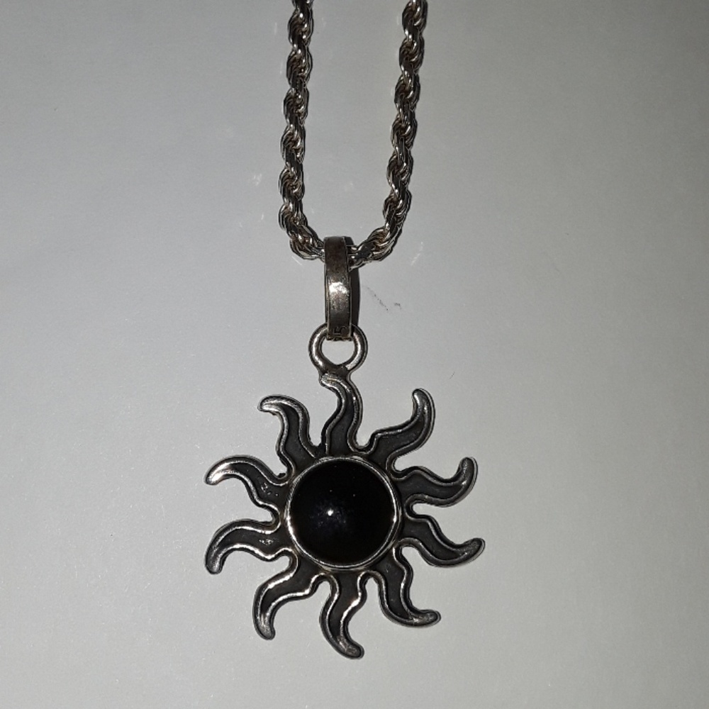 925 necklace with 925 sun charm
